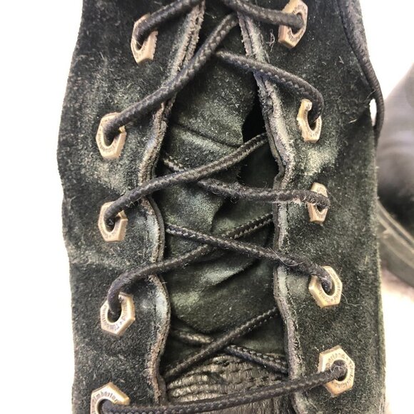 Timberland Black Leather & Suede Lace Up Combat Boots Size 7 - Picture 8 of 16